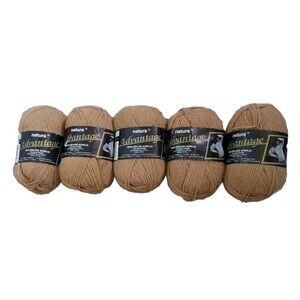 (lot of 5) Natura ADVANTAGE deluxe acrylic 3 ply sport yarn 50gm | 160 yds VTG